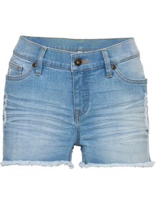 bonprix Džínsové šortky Hotpants s rozstrapkaným zakončením, farba modrá