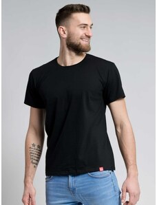Pánske bavlnené tričko CityZen s okrúhlym výstrihom čierna