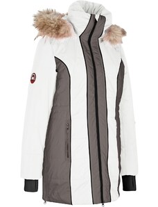 bonprix Outdoorový krátky kabát s umelou kožušinkou, odpudzujúci vodu, farba šedá