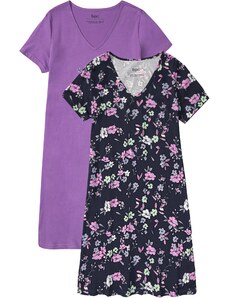bonprix Nočná košeľa (2 ks v balení), farba fialová