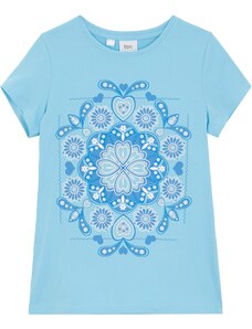 bonprix Dievčenské tričko z bio bavlny, farba modrá, rozm. 164/170