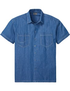 bonprix Džínsová košeľa s krátkym rukávom, Loose Fit, farba modrá, rozm. 47/48 (3XL)