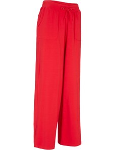 bonprix Joggingové nohavice s bavlnou, široké, farba červená, rozm. 40/42