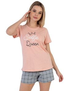 Dámské pyžamo model 18311012 Queen růžové - Vienetta Secret