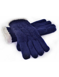 Emi Ross ER-2106B Blue Dámske pletené rukavice UNI, 1pár, tmavomodrá
