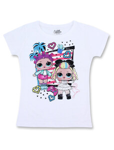 Setino Dievčenske tričko s krátkym rukávom L.O.L. - biela -128 cm (7-8 rokov)