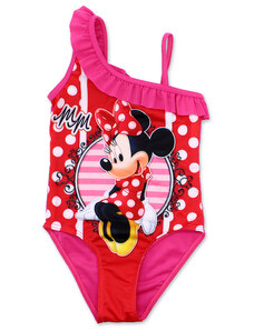 SETINO Dievčenské jednodielne plavky Minnie Mouse - červená / fuchsiová -128 cm (7-8 rokov)