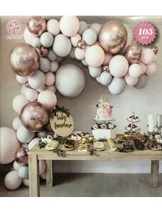 Party balóny ružové 105 ks Girlanda