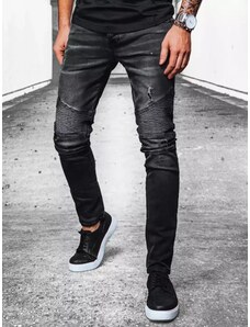 Dstreet Štýlové tmavo-sivé pánske džínsy
