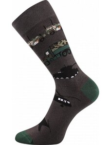 DEPATE farebné veselé ponožky Lonka - ARMY - 1 pár