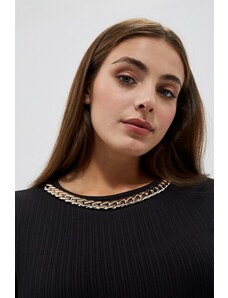 Moodo Blouse with a chain neckline