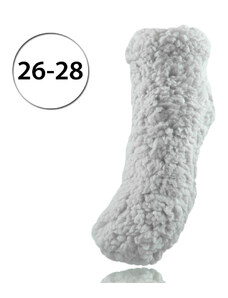 LOOKeN SM-HL-1073 Detské ponožky na spanie z ovčej vlny, 26-28, jednofarebné, svetlošedá