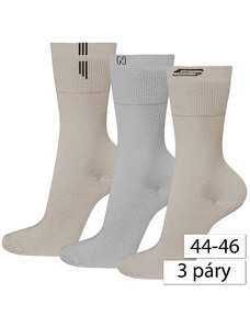 Happy Feet 8403 Pánske froté ponožky 44 - 46, 3x farebné