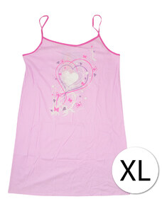 Italian Fashion 1235 Dámska nočná košeľa na ramienka, ružová XL