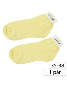 WOJMAX 8056 Dámske bavlnené ponožky 35-38, žlté
