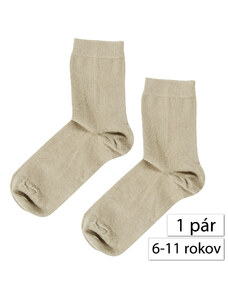 WOLA 8593 Detské bavlnené ponožky 6-11 rokov, béžové