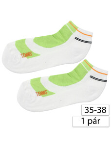 Happy Feet 4321 Dámske športové ponožky 35-38, biele