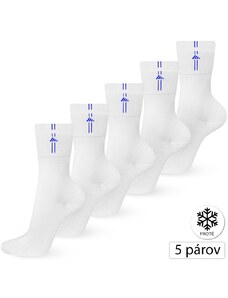 WOJMAX WJ-1 Dámske bavlnené froté ponožky 5párov, biela-35-37