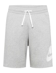 Nike Sportswear Nohavice 'Club Alumni' sivá melírovaná / biela