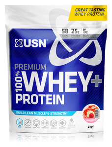 Proteínové prášky USN 100% Premium Whey Bag Strawberry 2kg bwp2