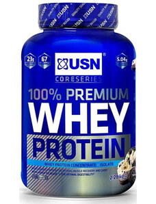 Proteínové prášky USN 100% Whey Protein Premium smetanová sušenka 2.28kg wp18