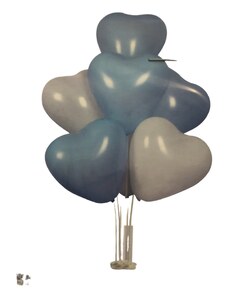 Párty balóny modré a biele so stojanom 7 ks