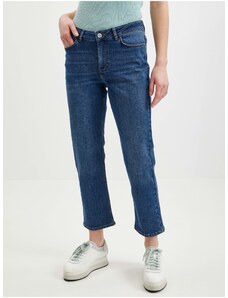 Tmavomodré dámske skrátené džínsy rovného strihu ORSAY - Ženy