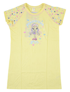 Italian Fashion 1228 Dievčenská nočná košeľa, žltá-122 - 128 cm (7 - 8 rokov)