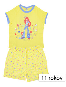 Italian Fashion 1239 Detské dievčenské pyžamo, žlté, 11 rokov