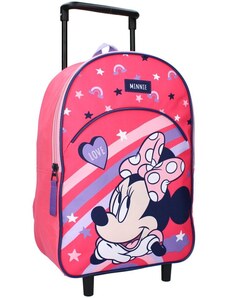 Vadobag Detský / dievčenský cestovný kufor na kolieskach / trolley Minnie Mouse - Disney - 9L