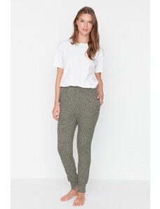 Trendyol Khaki Marked Pocket Detailed Pajama Bottoms with a soft, thick knit