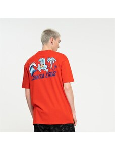 tričko SANTA CRUZ - Beach Bum Hand Scene T-Shirt Artisinal Red (ARTISINAL RED) veľkosť: XL