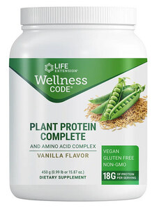 Life Extension Plant Protein Complete Vanilka, 450 g, prášok