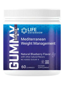 Life Extension Mediterranean Weight Management Čučoriedka, 60 ks, gummies, 400 mg