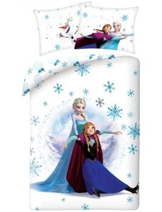 Carbotex Obliečky do detskej postieľky Ľadové kráľovstvo - Frozen - Princezné na korčuliach - 100% bavlna - 40 x 60 cm + 100 x 135 cm