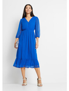 bonprix Midi šaty z recyklovaného polyesteru, farba modrá