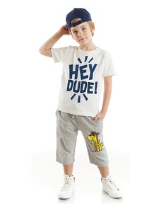 Denokids Čaute Dude Boy's T-shirt Capri Shorts Set