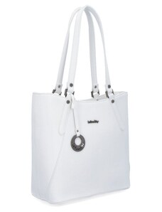 Elegantní prostorná kabelka na rameno Famito 9007 bílá