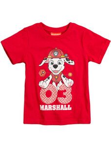 Chlapčenské tričko PAW PATROL MARSHALL červené