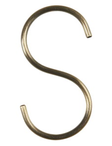 IB LAURSEN Kovový háčik S-hook Antique Brass 13 cm