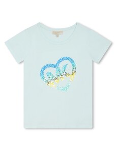 Dievčenské tričko s flitrami modré MICHAEL KORS