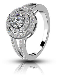Emporial strieborný rhodiovaný prsteň Kráľovská elegancia MA-MR1003-SILVER