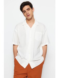 Trendyol Collection Biela letná košeľa oversize Fit