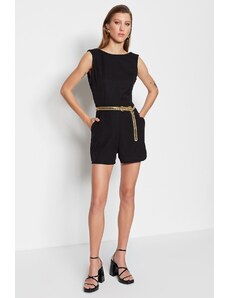 Trendyol Collection Black Belted Mini Woven Overal