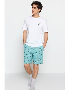 Trendyol Collection Zelená súprava pyžamových šortiek Regular Fit