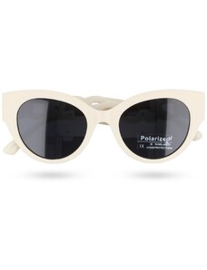 Polarzone Biele dámske luxusné polarizačné okuliare "Vivien"