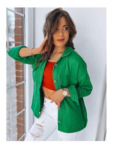 Dstreet Zelená košeľová dámska bunda