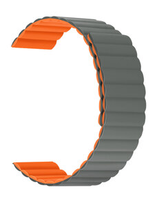 Madvell Magnetický silikónový remienok Active šedá s oranžovou 22mm