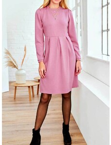 Linea Tesini Luxusné teplákové šaty, ružové