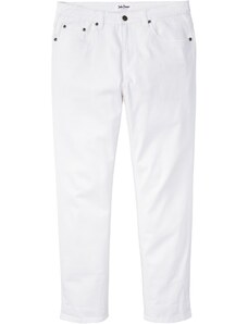 bonprix Strečové džínsy Classic Fit, Tapered, farba biela